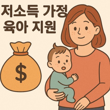 저소득 가정 육아 지원 이미지