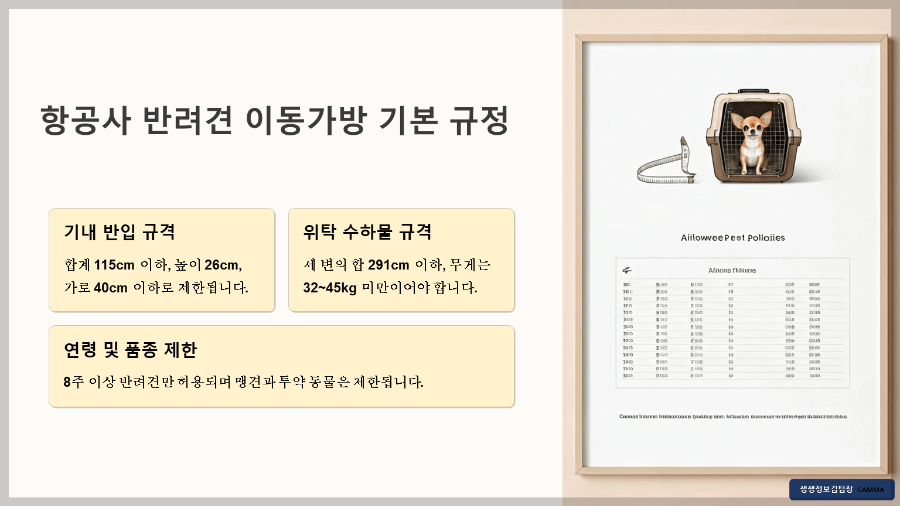 반려견 이동가방 비행기 탑승용