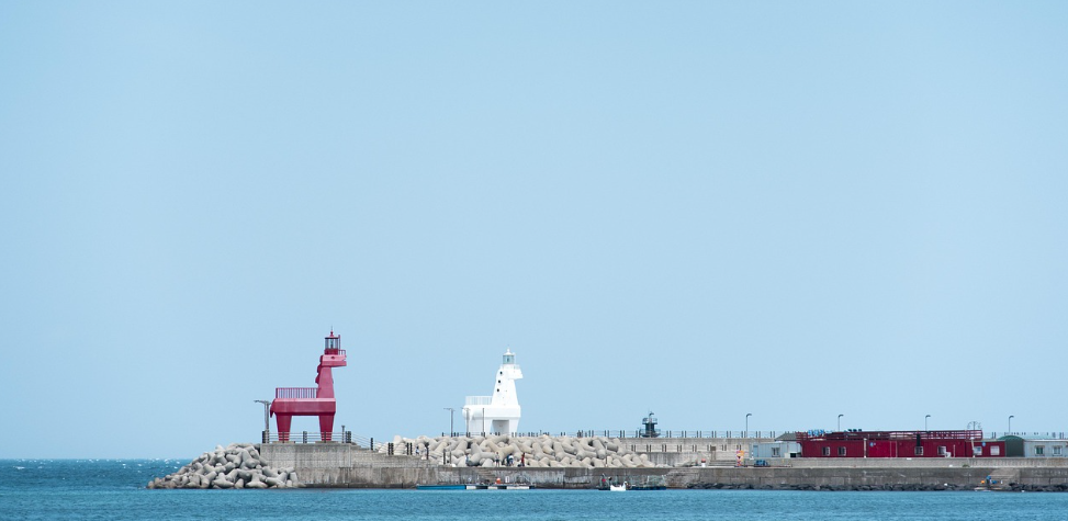 제주도 항구의 모습