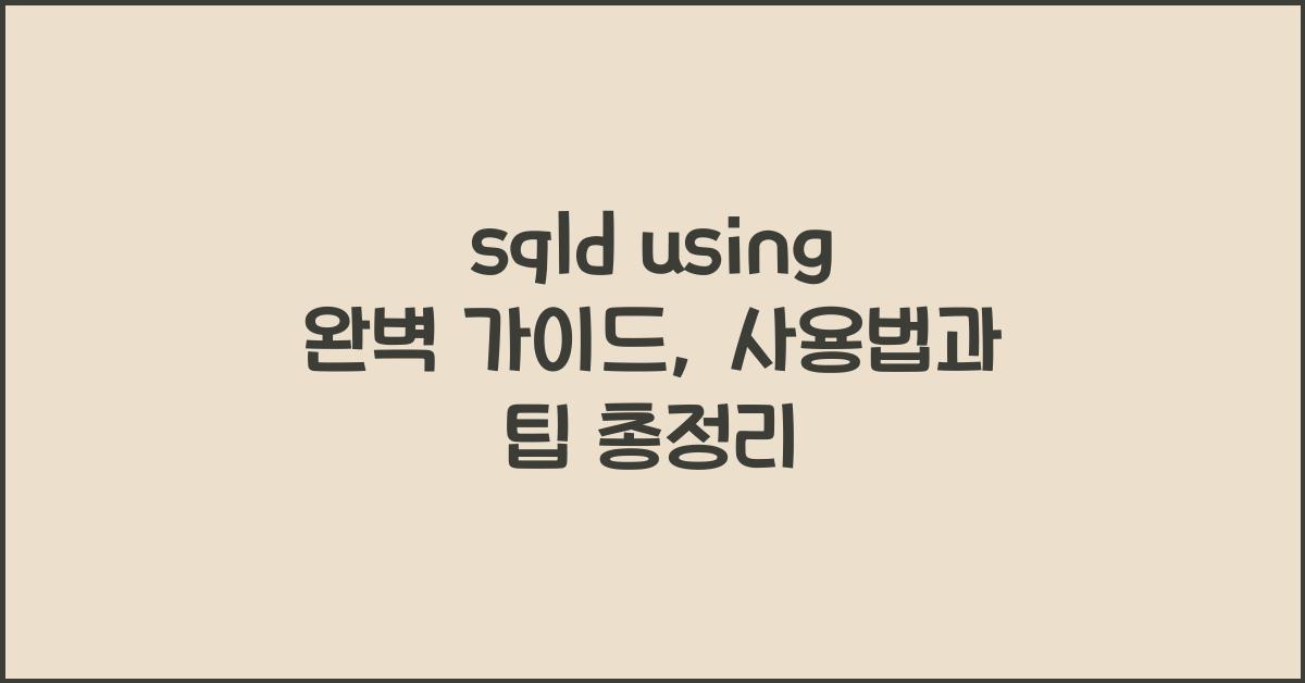 sqld using