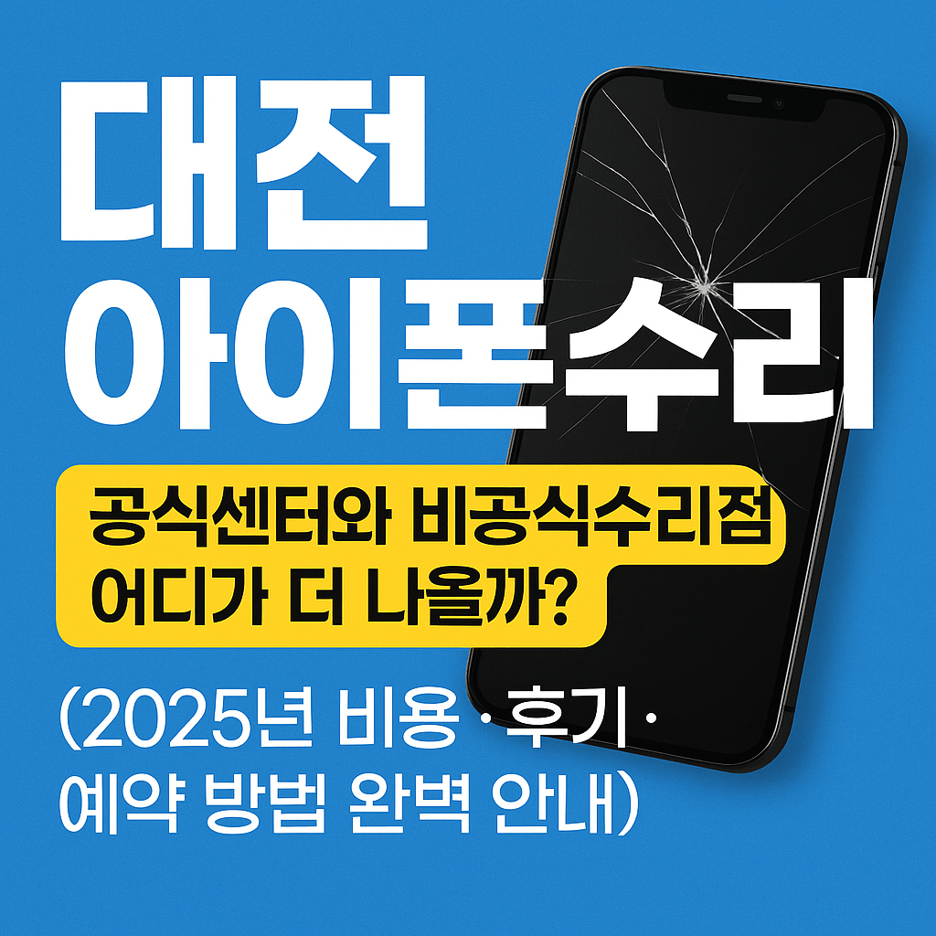 대전아이폰수리, 공식센터와 비공식수리점 어디가 더 나을까? (2025년 비용&middot;후기&middot;예약 방법 완벽 안내)