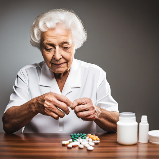 독감 증상 완화를 위해 약을 복용하는 모습