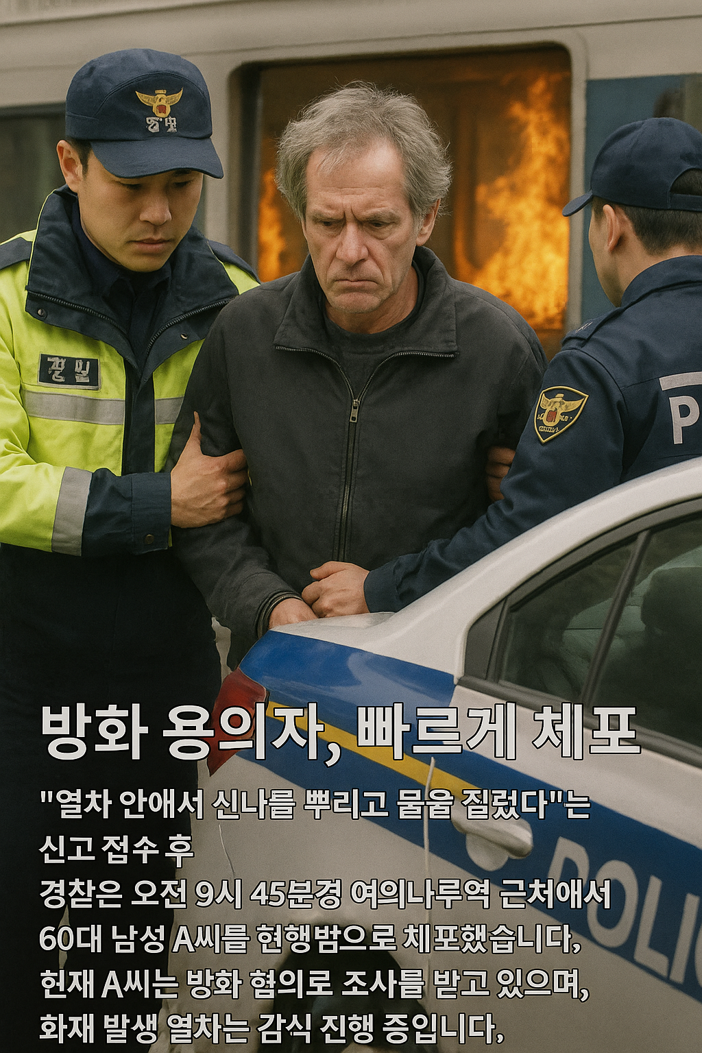 방화 용의자, 빠르게 체포