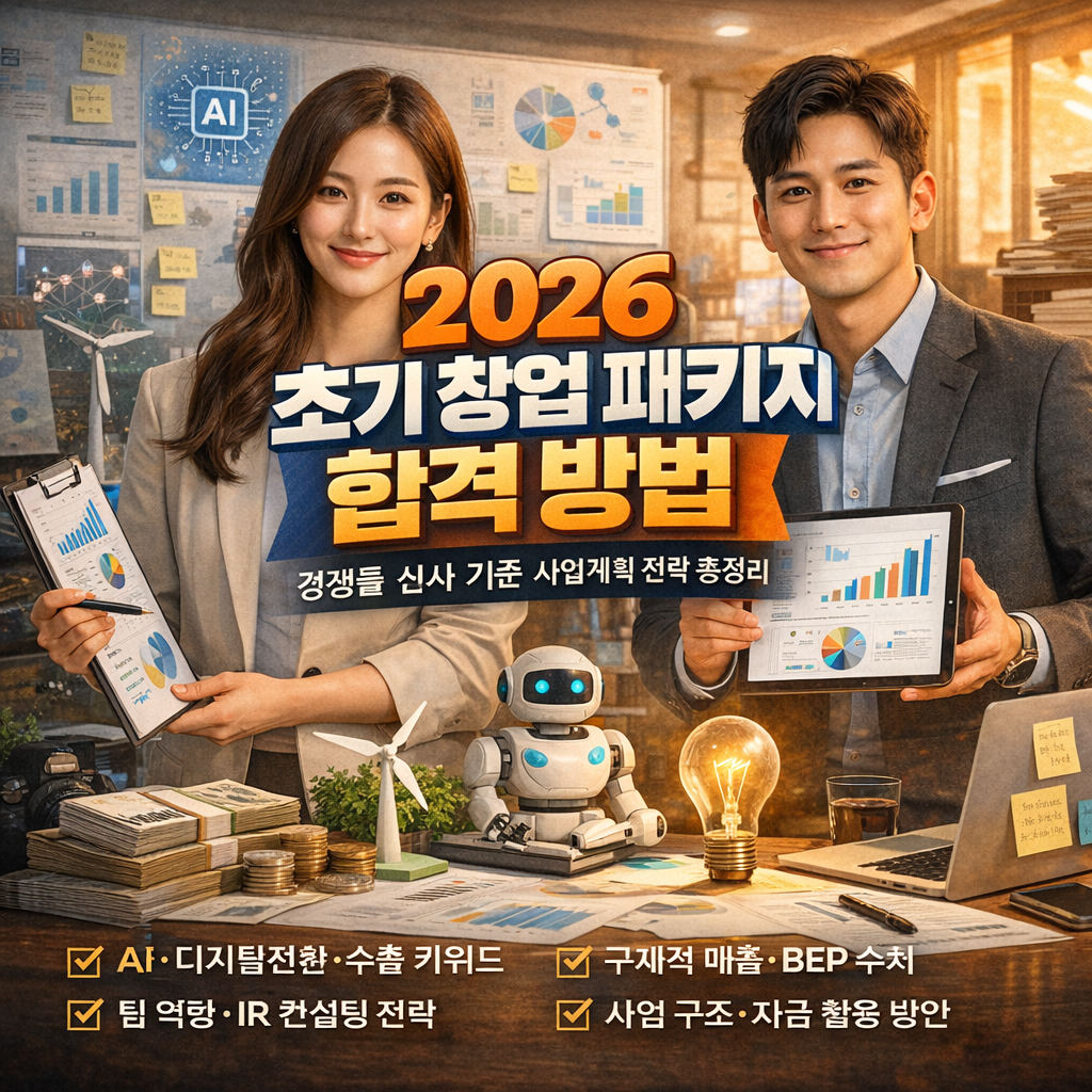 2026 초기 창업 패키지 합격 방법 경쟁률 심사 기준 사업계획 전략 총정리
