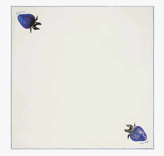 버버리 스카프 - 스트로베리 실크 스카프