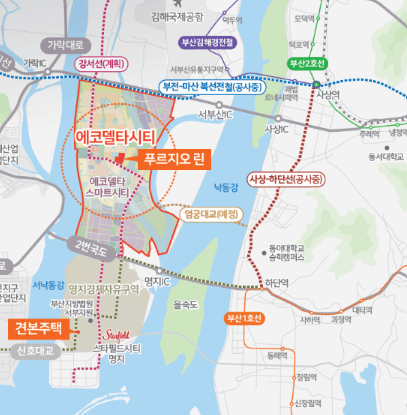 에코델타 푸르지오 린 위치 그림