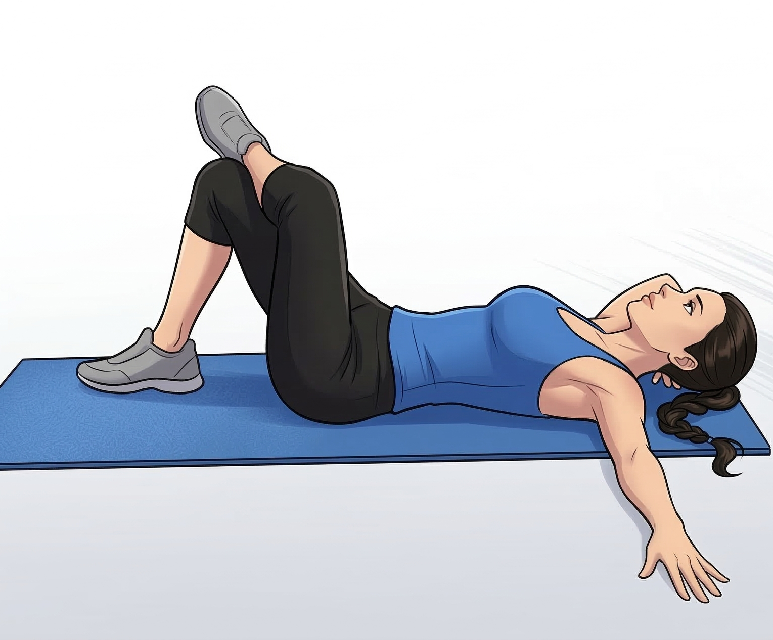 "크로스 크런치 복귀 동작"