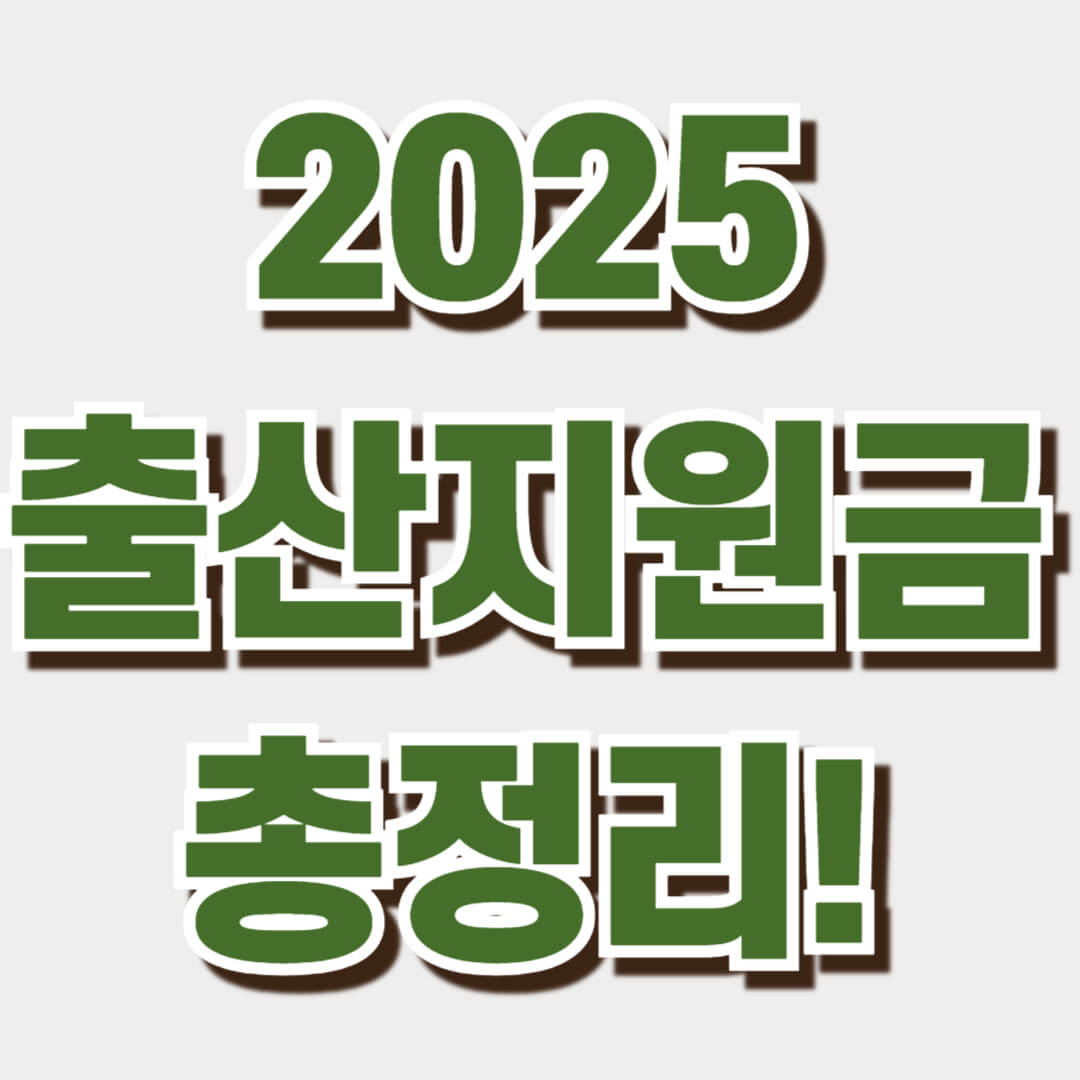 2025년 출산지원금 알아보기