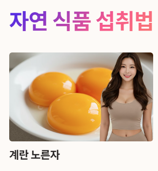 포스파티딜세린이 풍부한 음식 : 계란 노른자