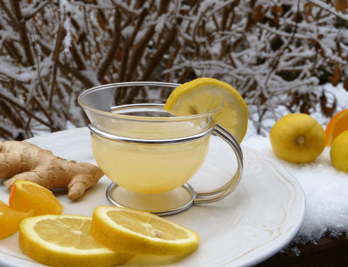 감기철 생강차 활용법, 레몬을 곁들인 생강차