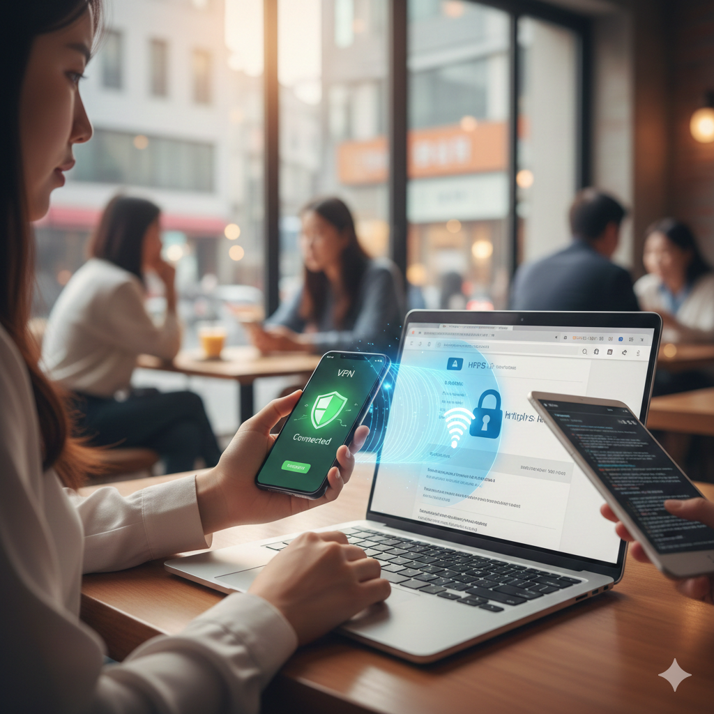 공공장소 와이파이 해킹 방지를 위한 VPN 설정과 개인정보 암호화 기술