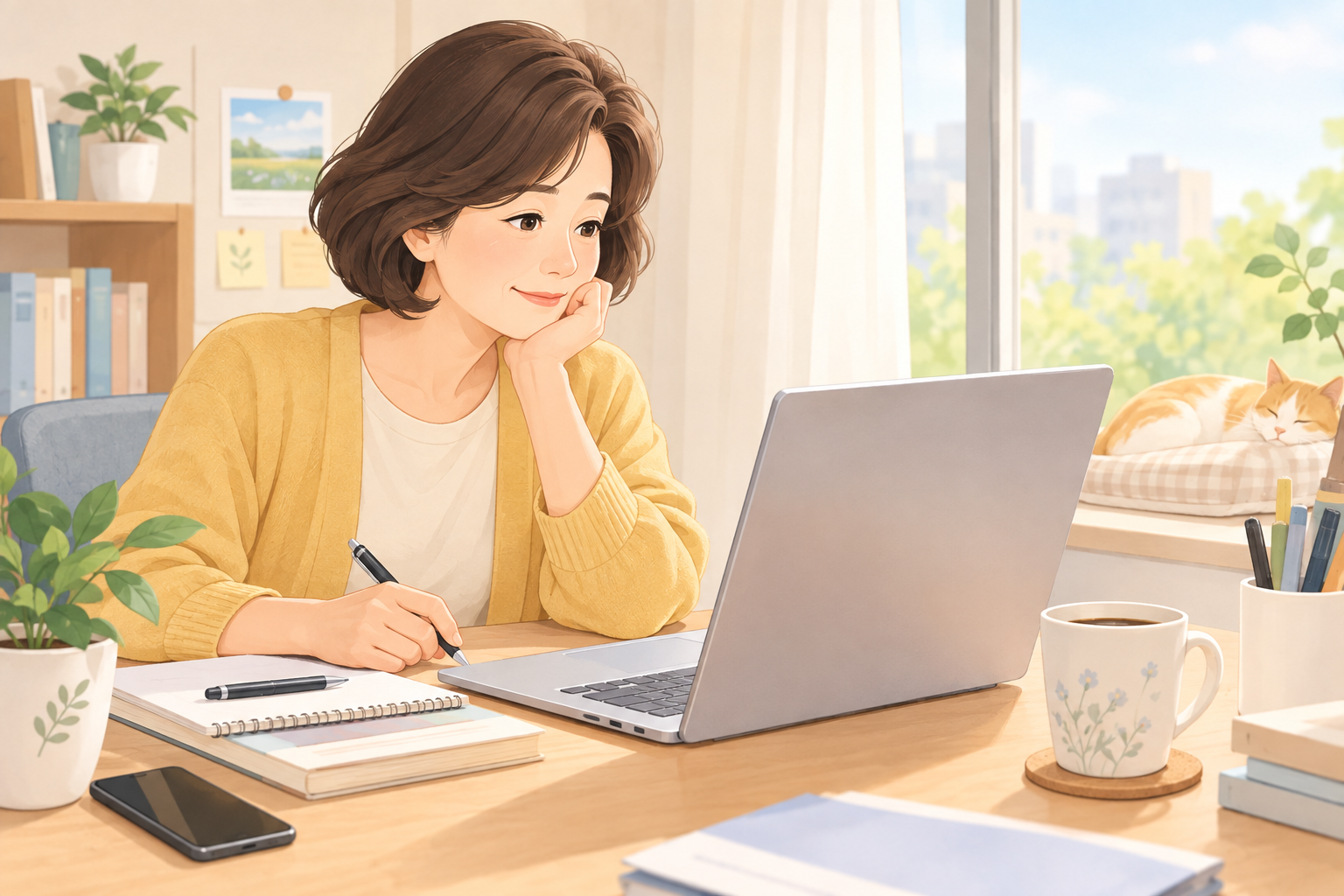 실업급여를 준비하는 50대 이미지