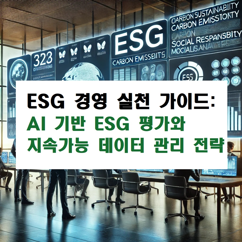 ESG 경영 실천 가이드: AI 기반 ESG 평가와 지속가능 데이터 관리 전략