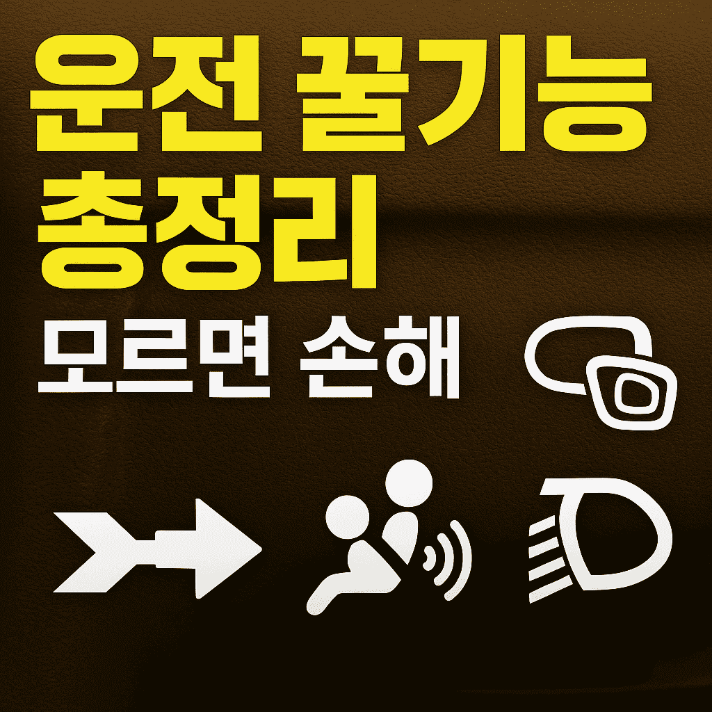운전 꿀기능 총정리, 모르면 손해