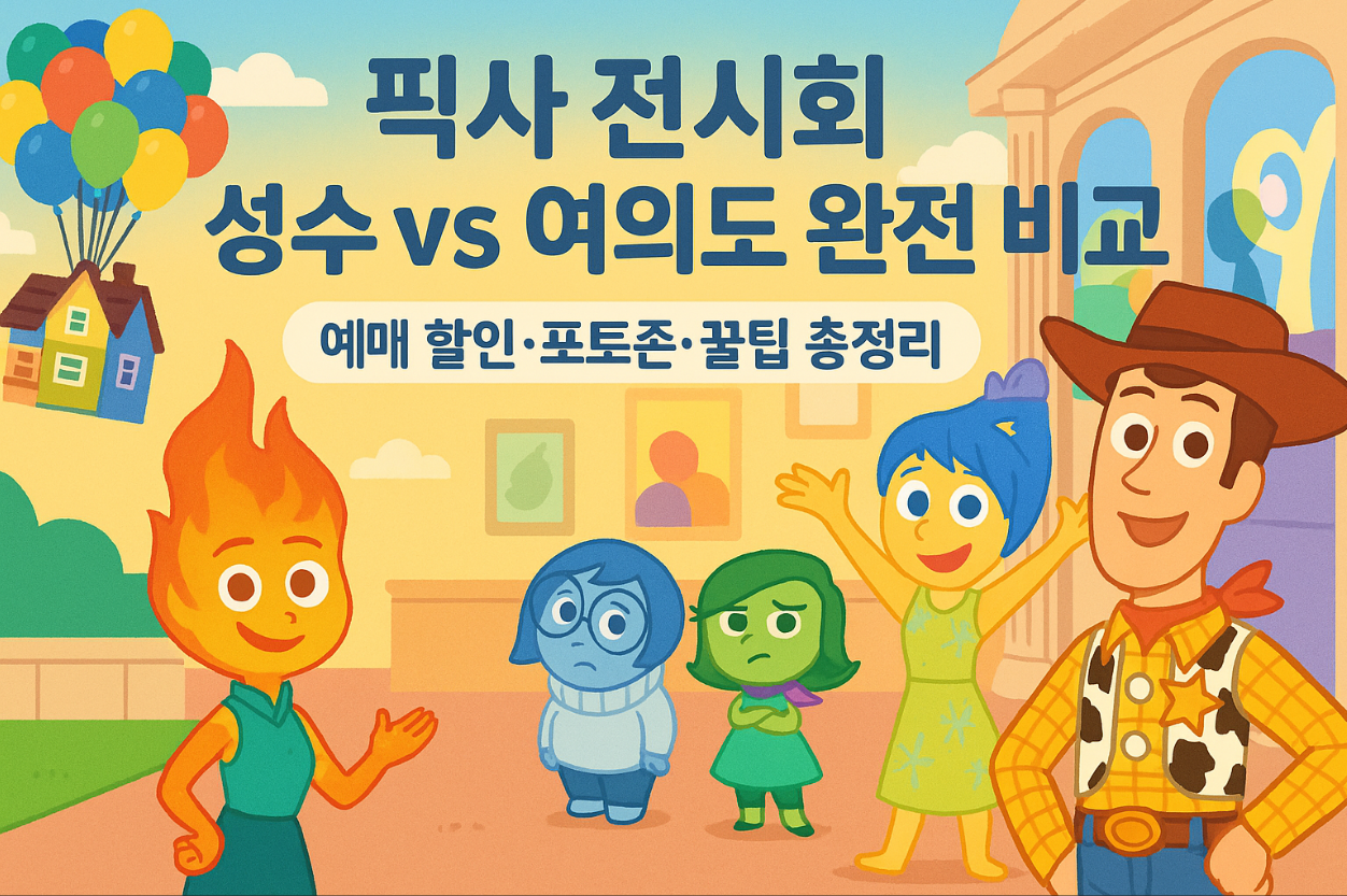 픽사 전시회, 성수 픽사 전시회, 여의도 픽사 전시회, 전시회 할인, 포토존