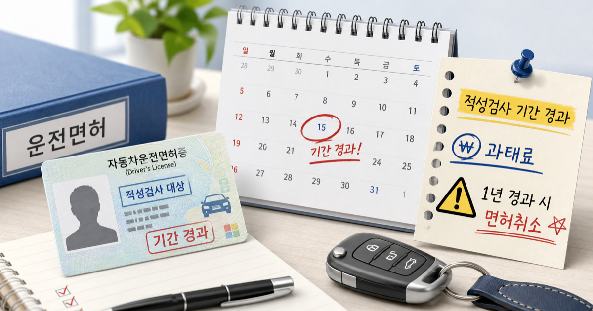 운전면허 적성검사 기간 경과 과태료와 면허취소 기준 대표 이미지