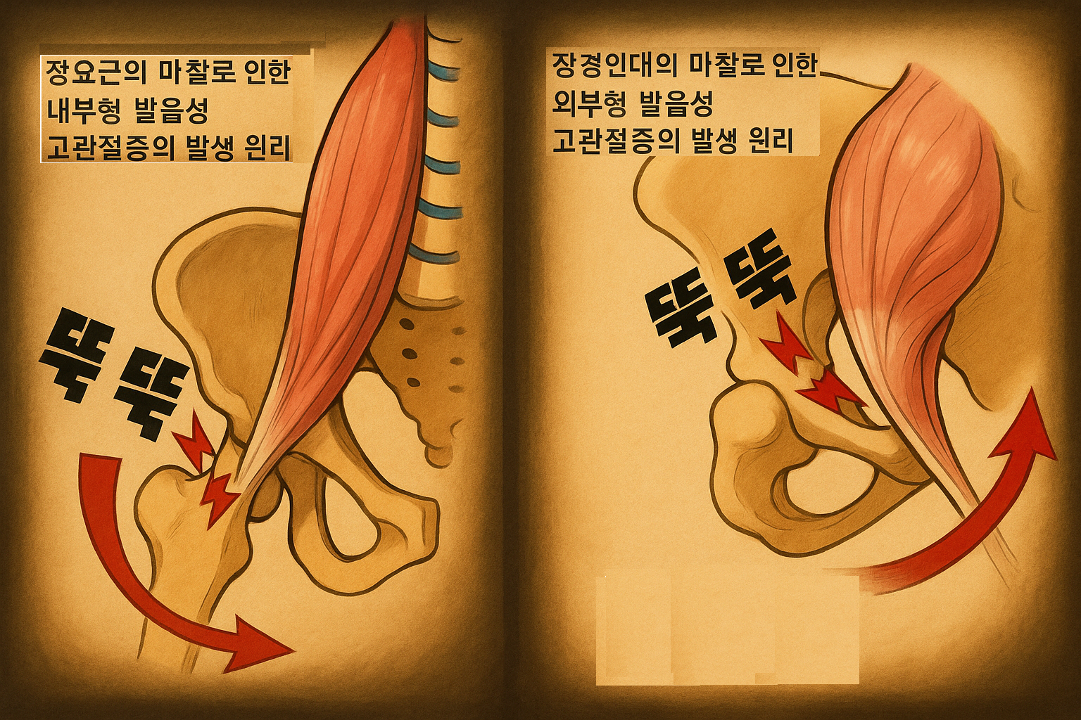 고관절의 운동손상 증후군 - 고관절의 뚝 소리