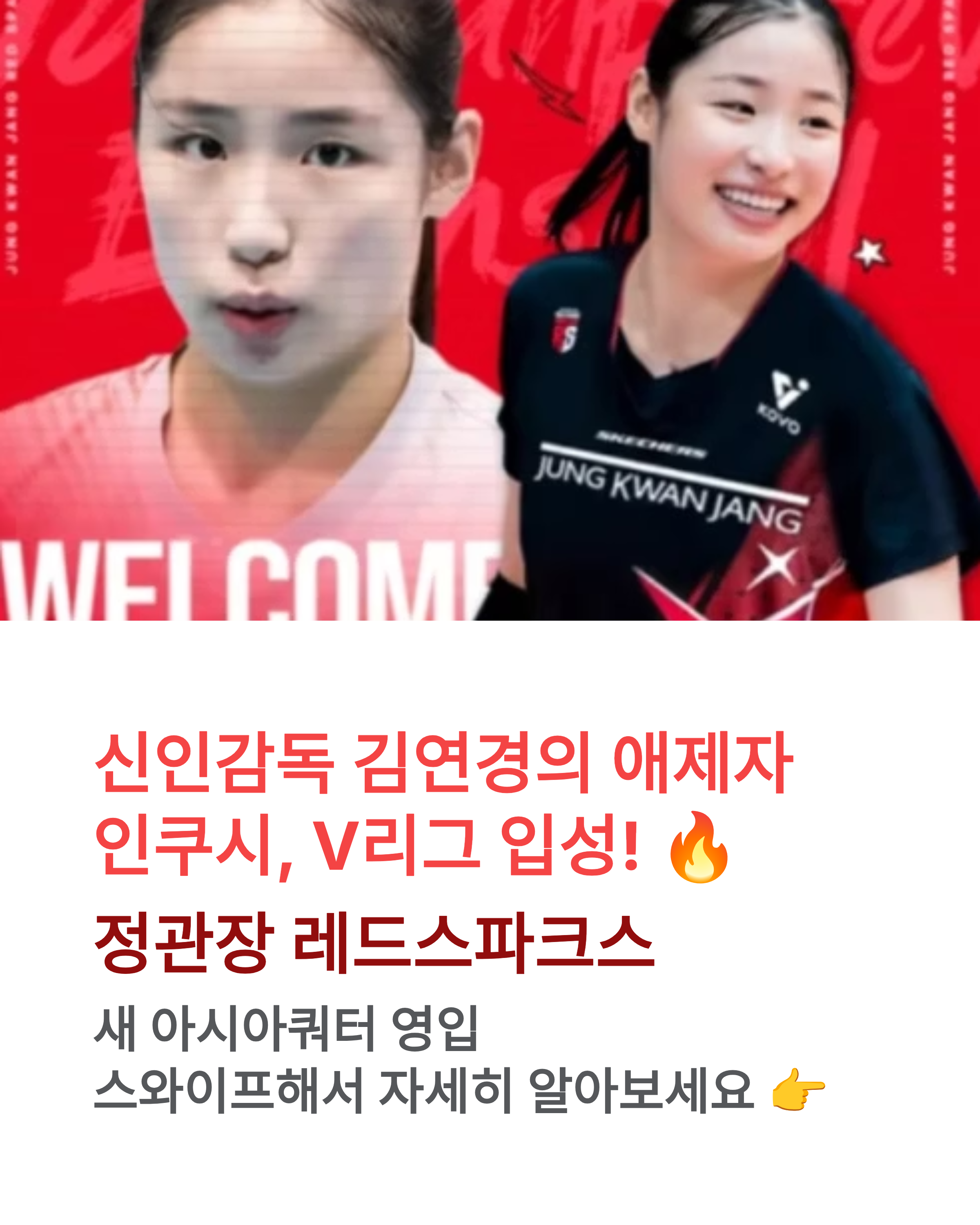 신인감독 김연경 인쿠시 정관장 입단!🔥 V리그 프로 데뷔 확정, 위파위 교체 배경과 출전 시기는?