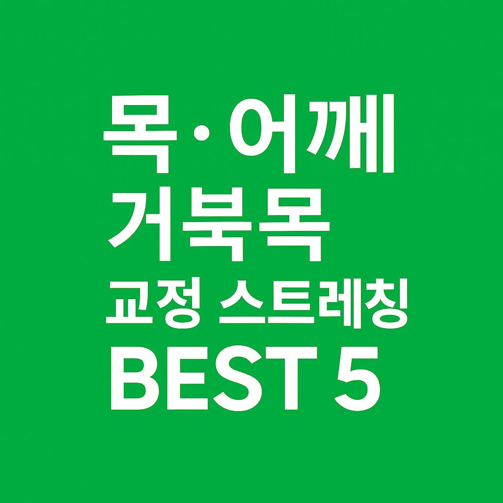 목·어깨 거북목 교정 스트레칭 BEST 5