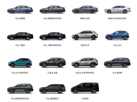 빌트인캠1 적용차종 모델