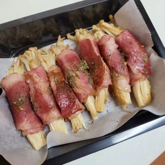 아이 버섯 먹이기 맛있게 레시피 팽이버섯 베이컨말이_21