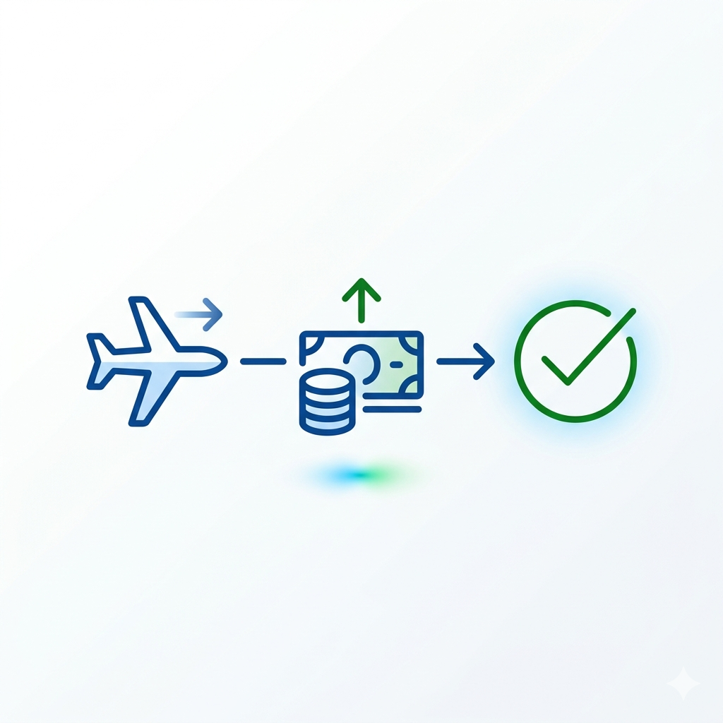 출국납부금 환급 과정 설명 이미지 (출국 후 환급 흐름)