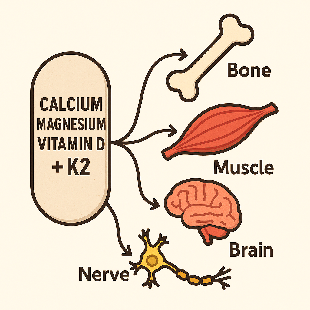 뺘 근육 뇌 신경 정신까지 유기적으로 연결되어있는 우리 몸 (출처: 생성형AI 제작)
