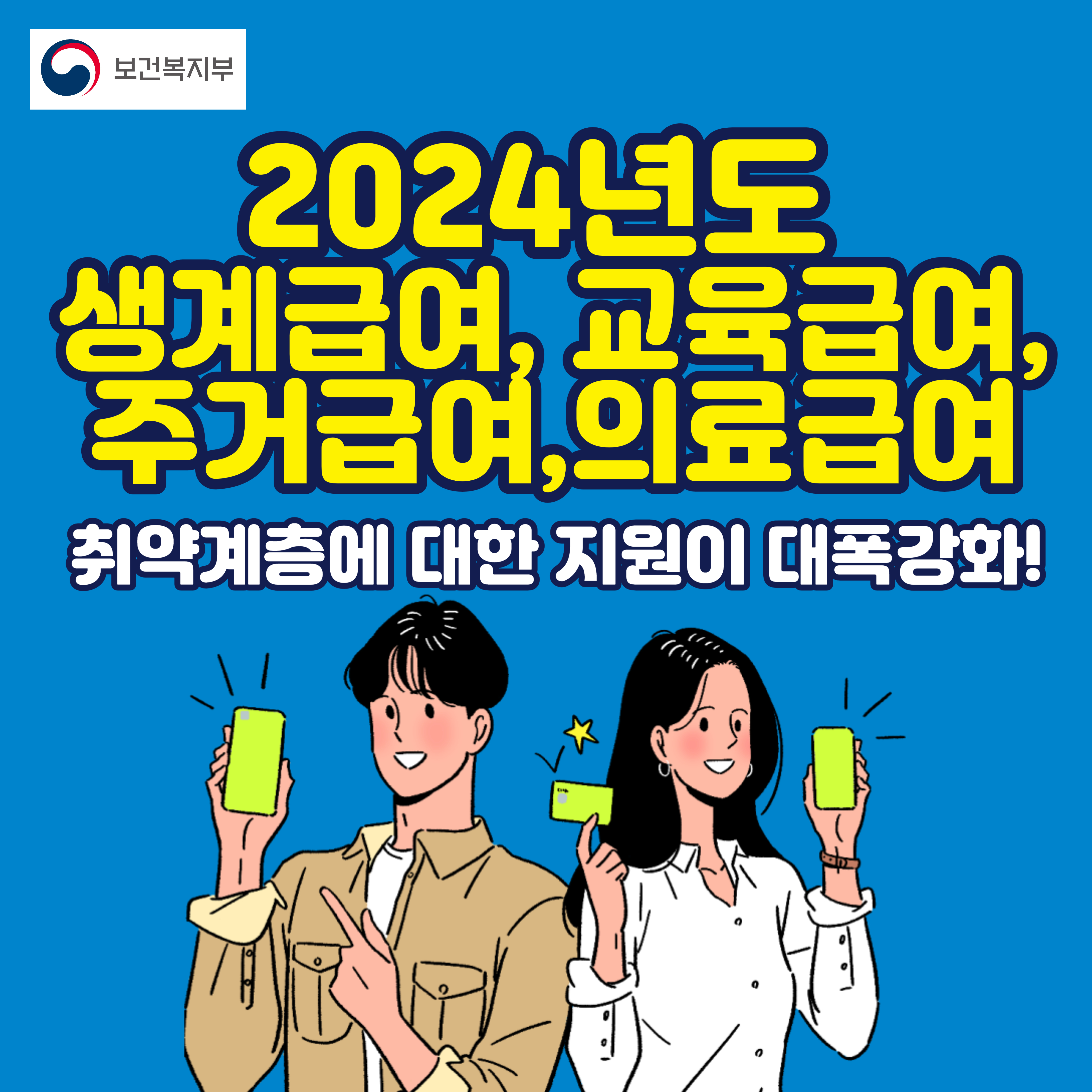 2024년 생계급여, 교육급여, 주거급여, 의료급여