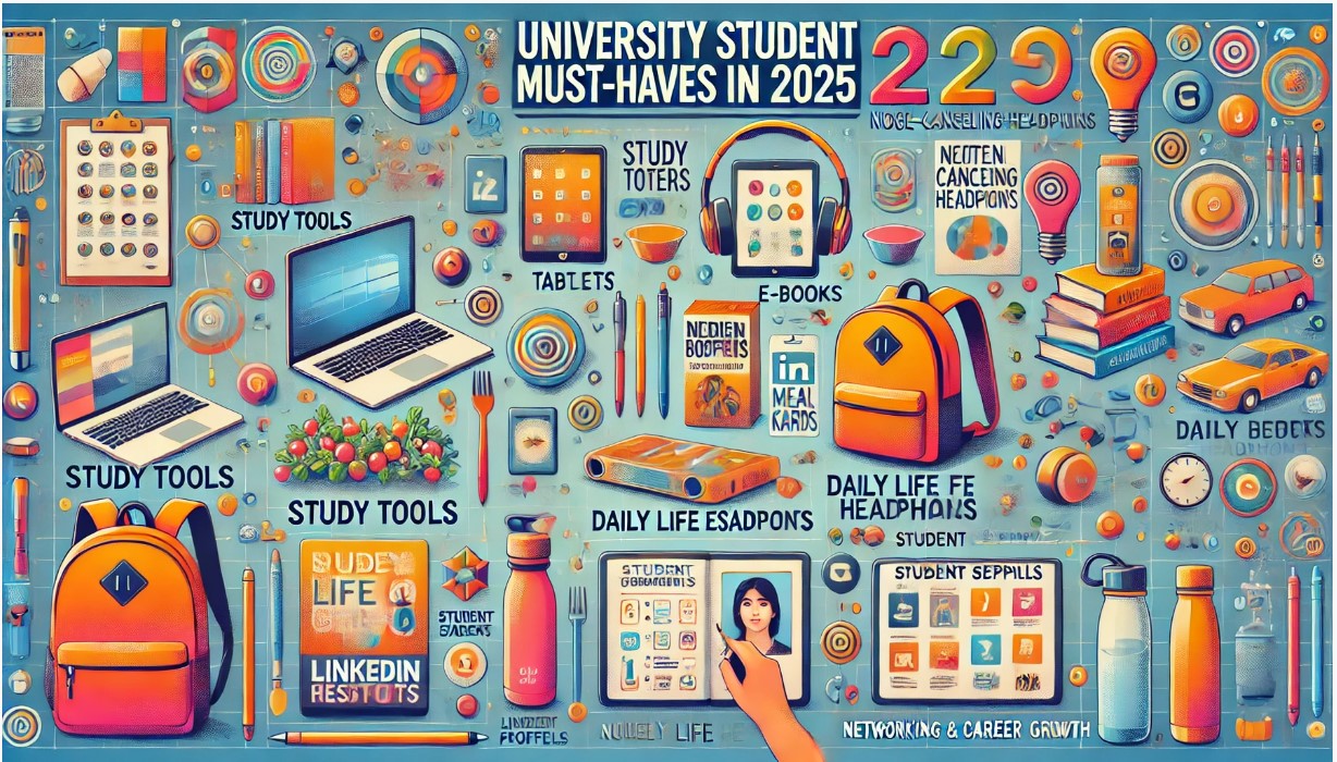 최근 대학생 필수템을 나타낸 이미지입니다