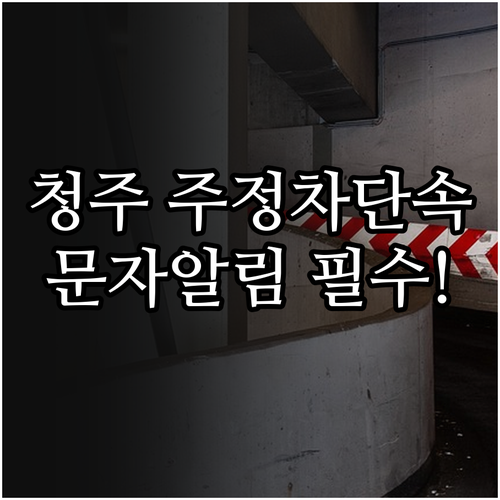 청주시 주정차단속 문자 알림 신청과 ..