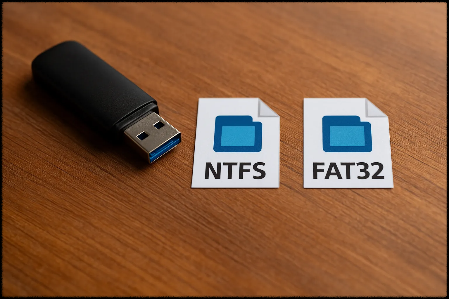 USB 포맷 선택을 시각화한 이미지