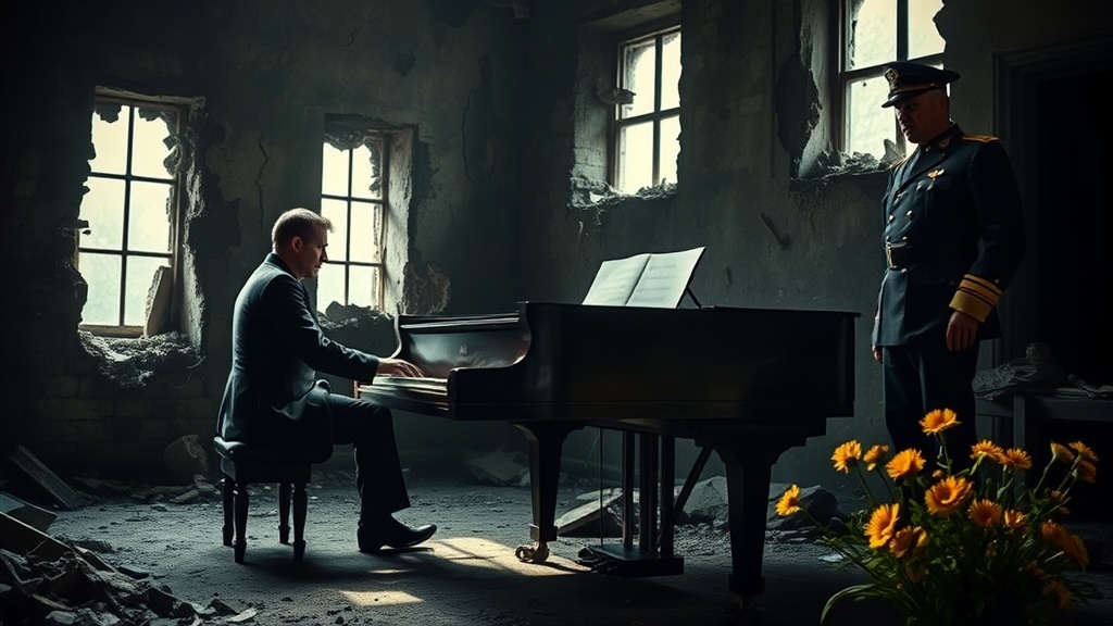 쇼팽 녹턴20번 작품해설과 감상 : 영화 '피아니스트'의 OST, 절박한 상황에서 인간 꽃을 피워낸 연주 일러스트레이션