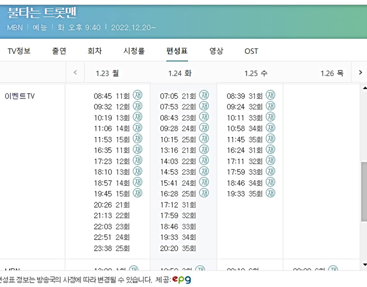 불타는트롯맨재방송투표상금