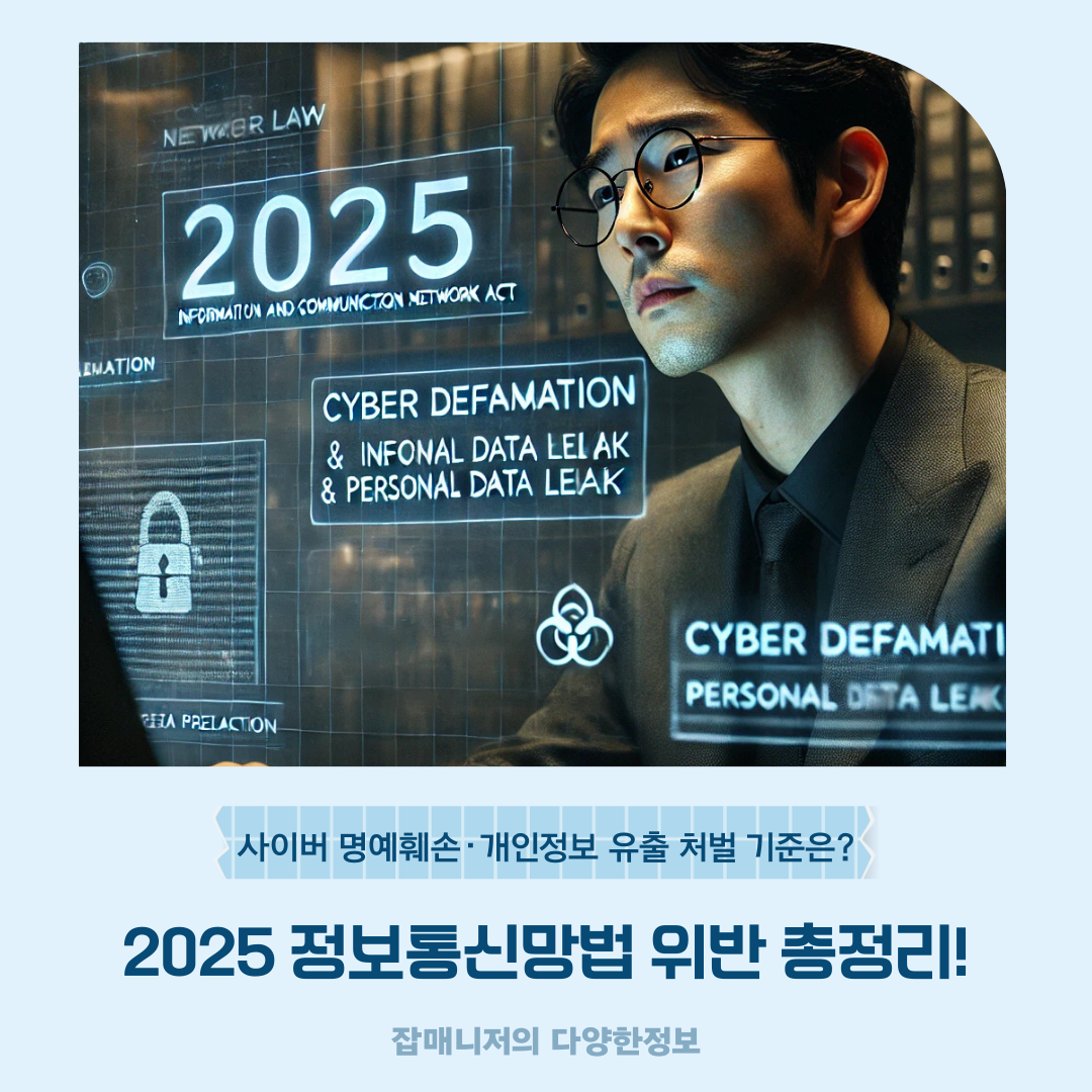 2025 정보통신망법 위반 총정리! 사이버 명예훼손·개인정보 유출 처벌 기준은?