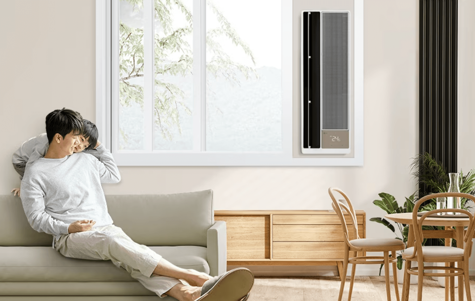 삼성 무풍 창문형 에어컨 윈도우 핏