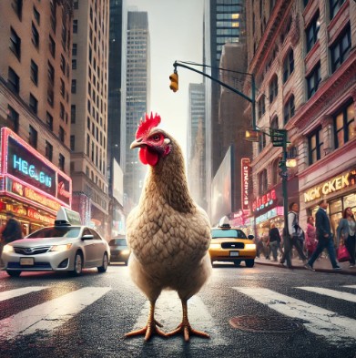 닭이 우리 삶에 미치는 영향. 도심속의 닭