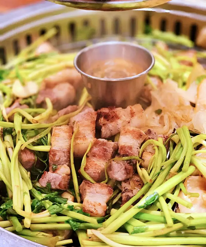 분당 정자동 맛집 향긋한 조합 미나리 숙성 삼겹살