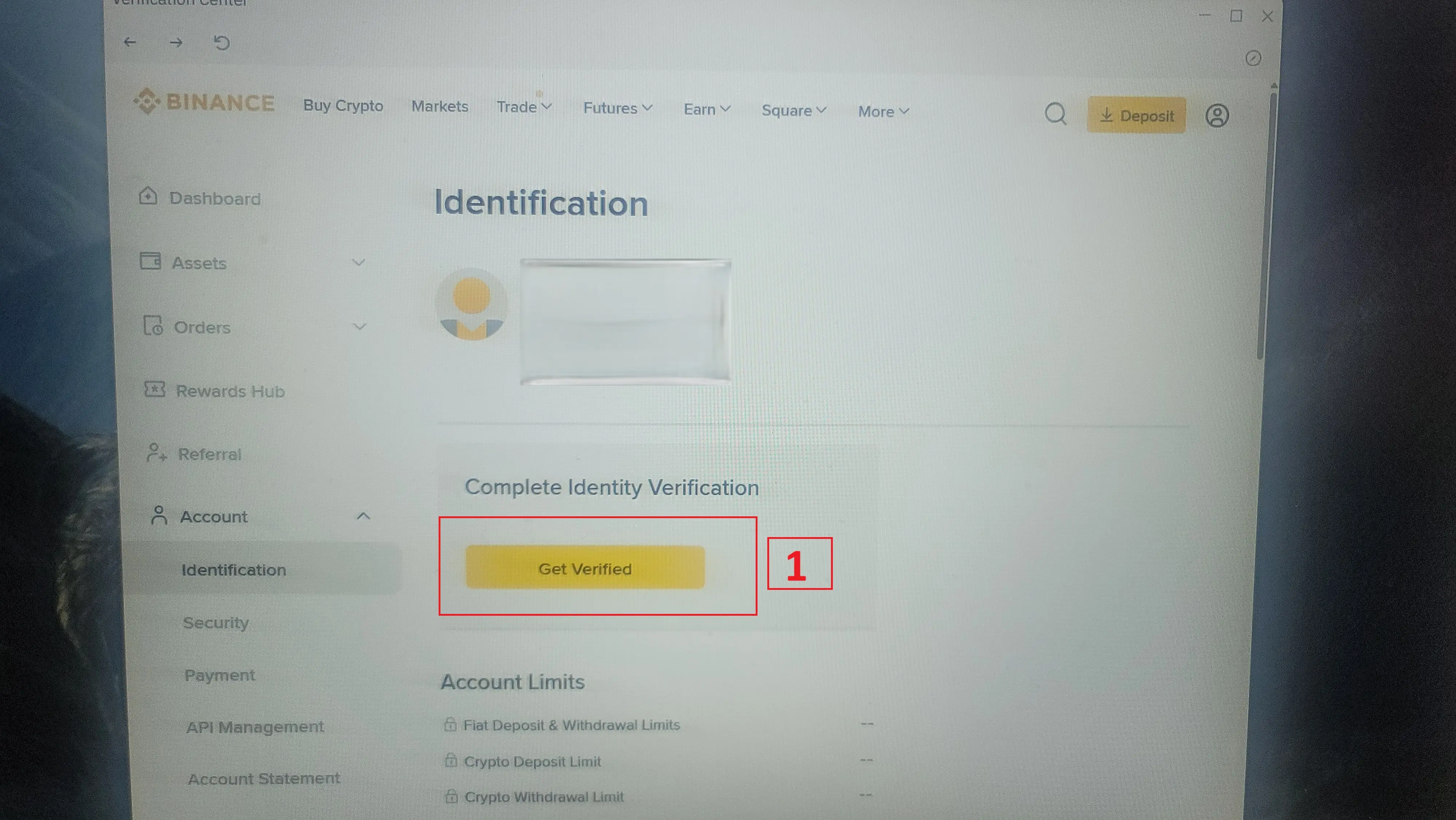 바이낸스 KYC 인증1