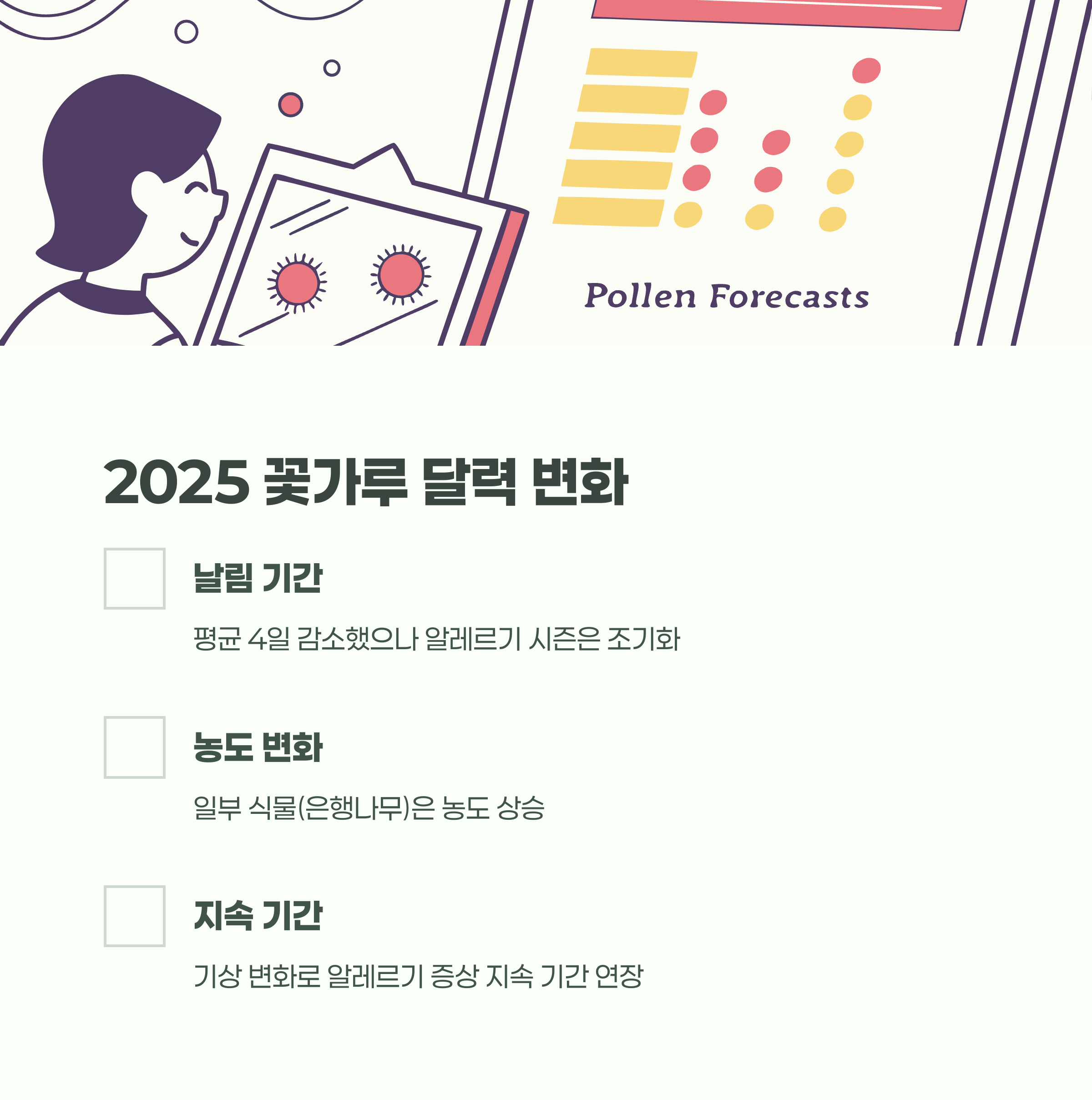 농도는 줄었지만 기간은 길어졌다