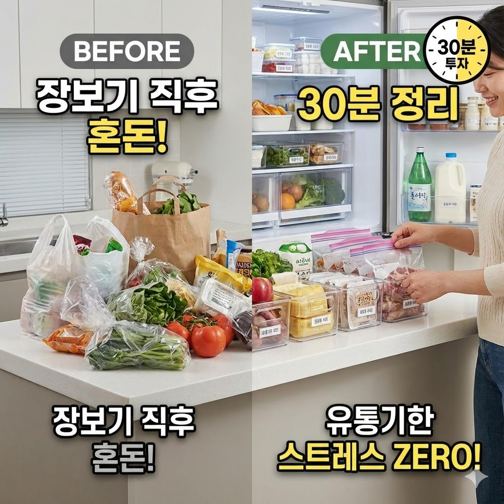 장보기 후 30분 정리로 유통기한 스트레스 줄이는 방법