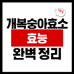 개복숭아효소의 효능