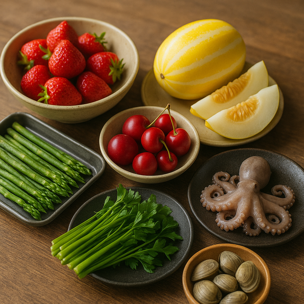 5월 제철음식 식재료들 사진