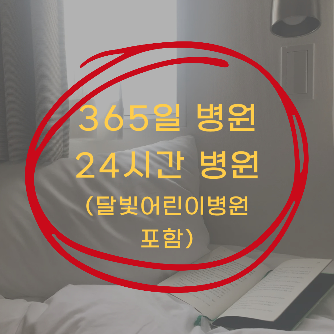 365일병원 24시간병원 찾기(달빛어린이병원 포함)