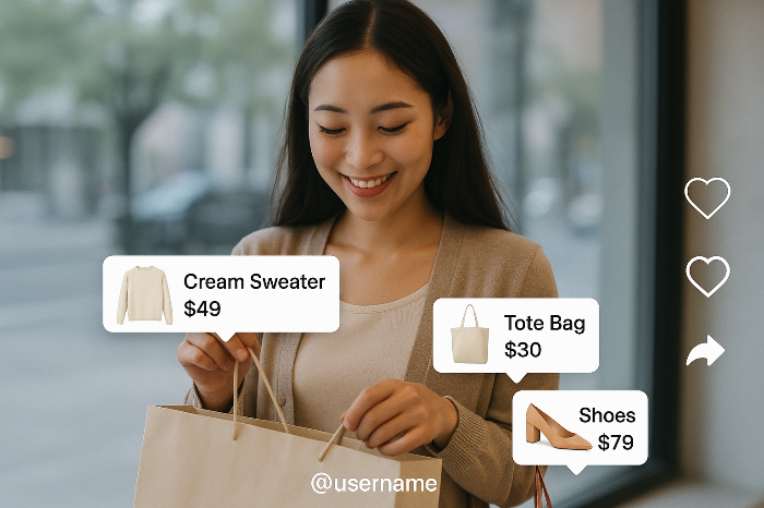 SNS에서 콘텐츠가 소비 결정에 영향을 주는 장면