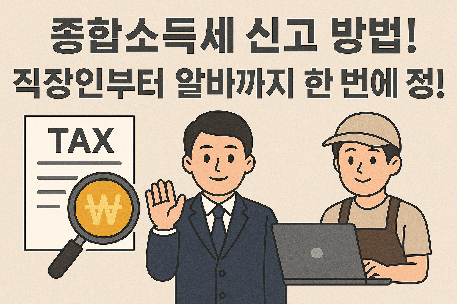 종합소득세 신고 방법! 직장인부터 알바까지 한 번에 정리!