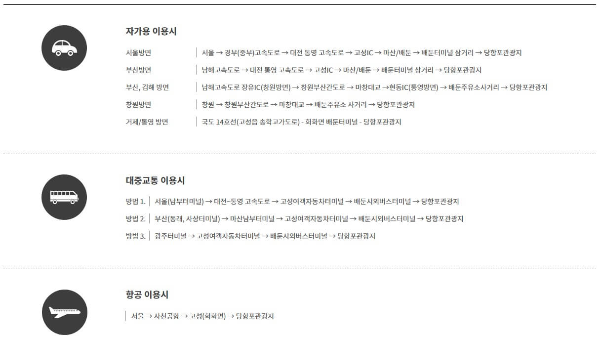 교통안내