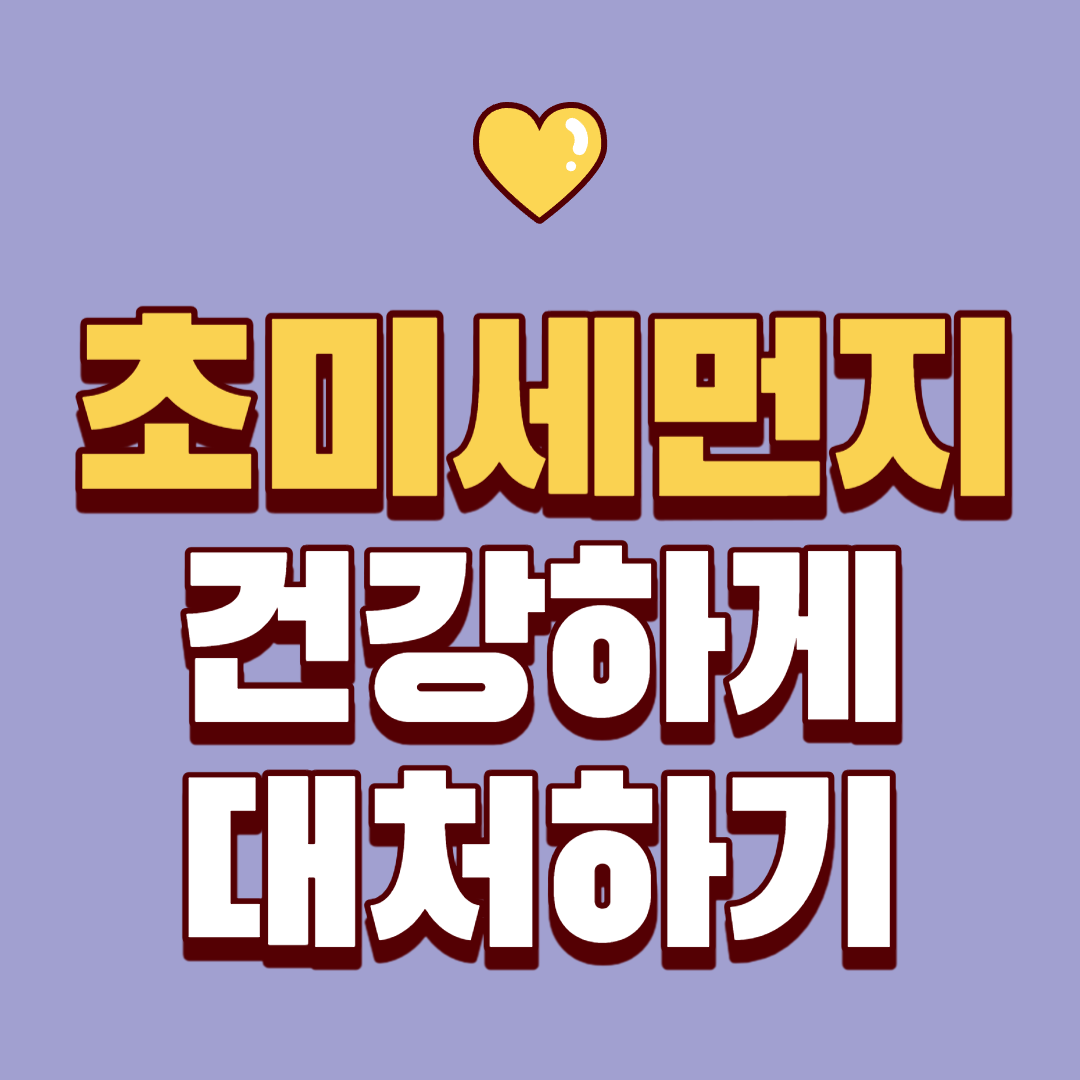 초미세먼지 호흡기 질환 예방하기