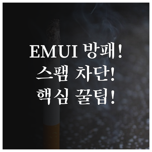 화웨이 EMUI 내장 차단 필터로 스..