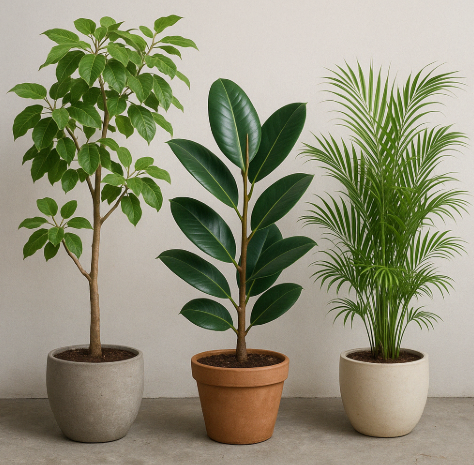 뱅갈나무, 인도고무나무, 아레카야자 사진