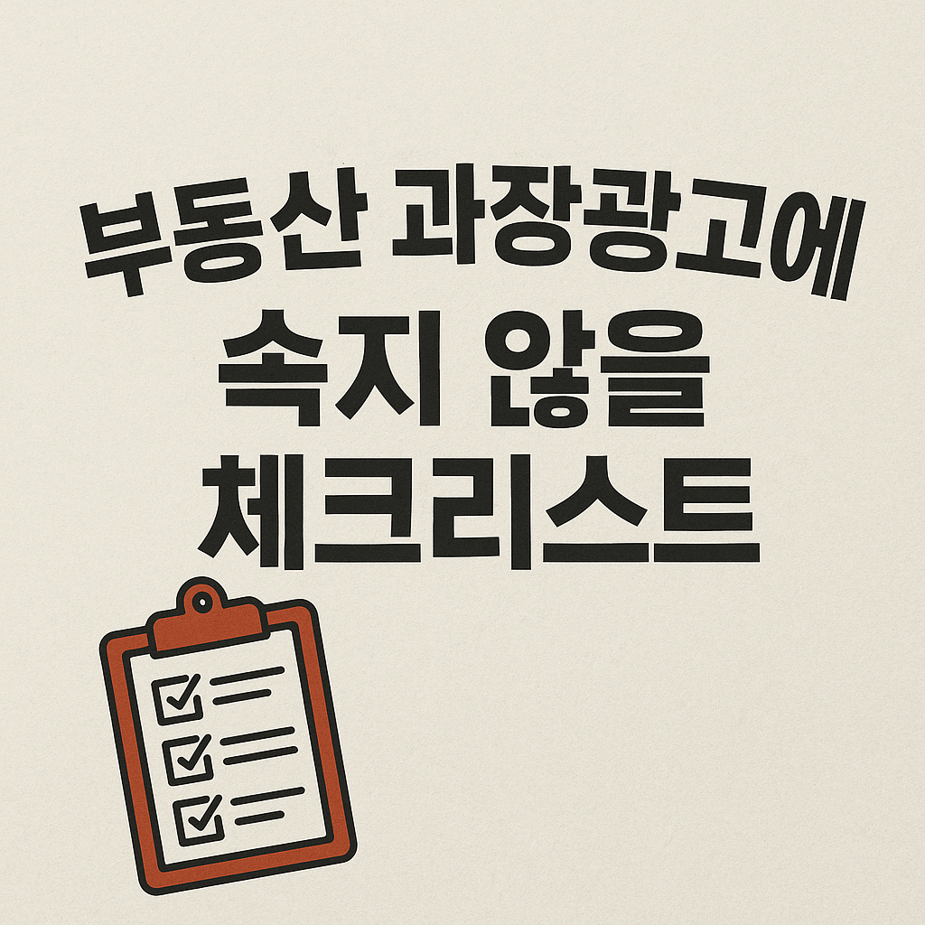 부동산 과장광고 체크리스트